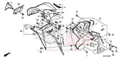 CAPOT INFERIEUR (D.) CBR600RAC de 2012